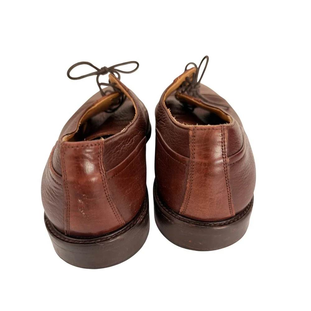Johnston & Murphy Mens Brown Leather Cap Toe Derby Shoes Italy 15-15000 10 M
